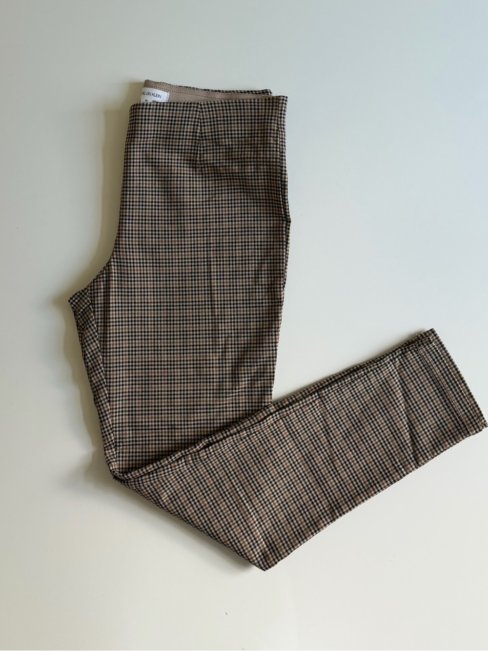 Calvin Klein Houndstooth Trousers - Size 10
